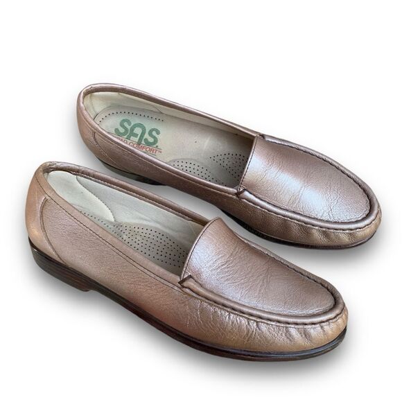 SAS Tripad Comfort pewter Penny Loafers Slip on Everyday Leather Women’s size 9 - Picture 15 of 15